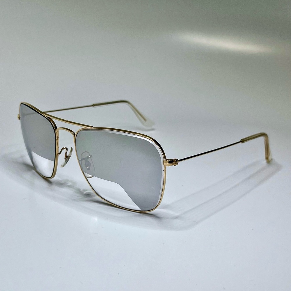 Vintage B&L RayBan USA Tru Pilot Mirrored 58mm Caravan Aviator Sunglasses NOS